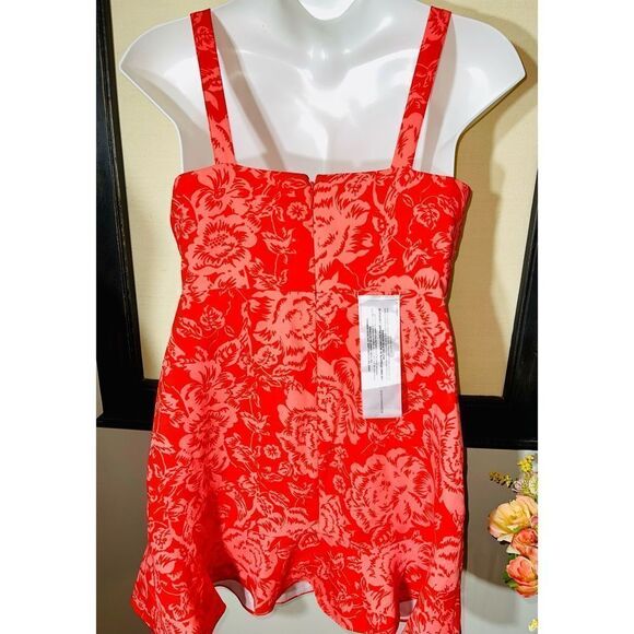 BCBG Red Floral Dress - NWT - Size 0 - Picture 7 of 8